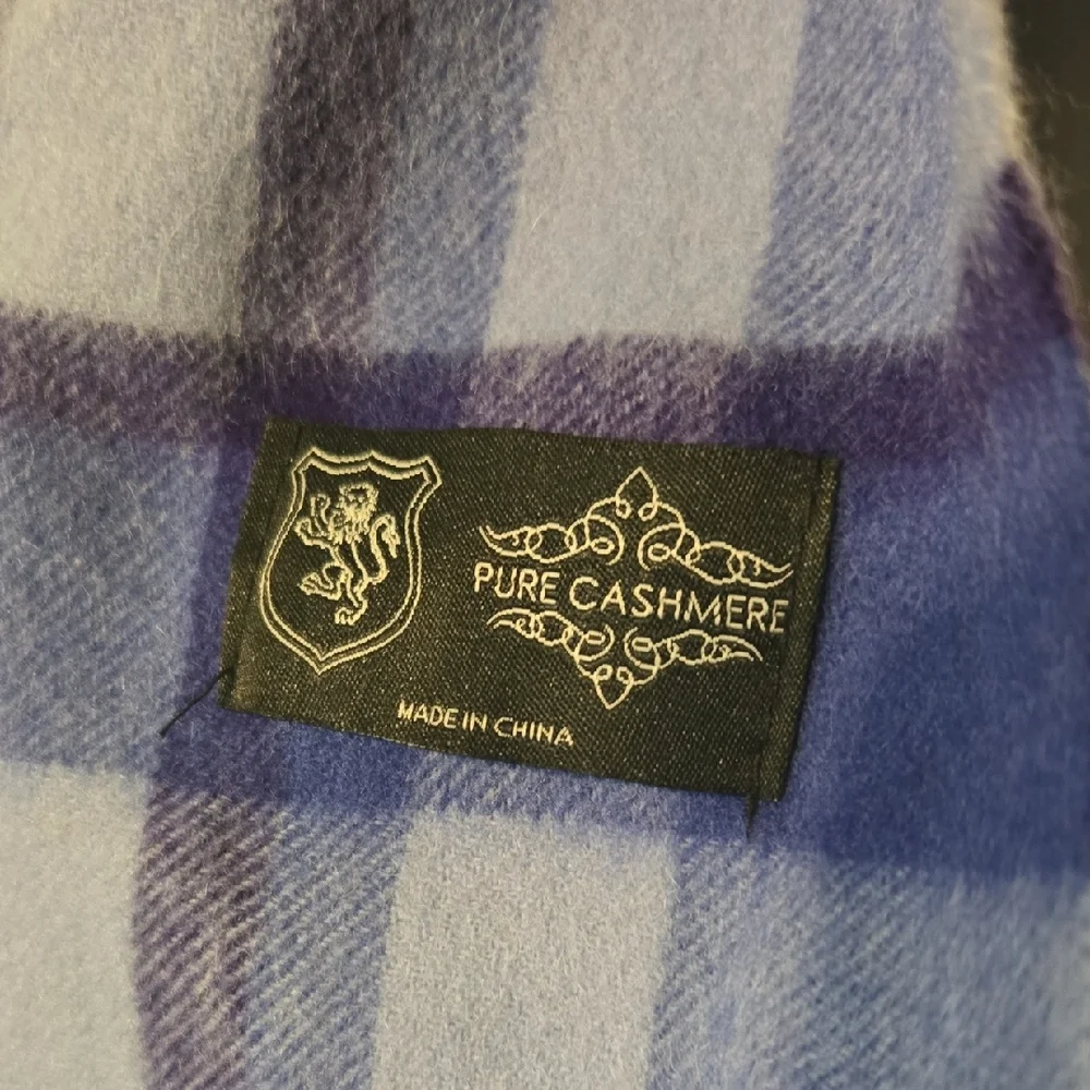 Blue and Purple Plaid Scarf